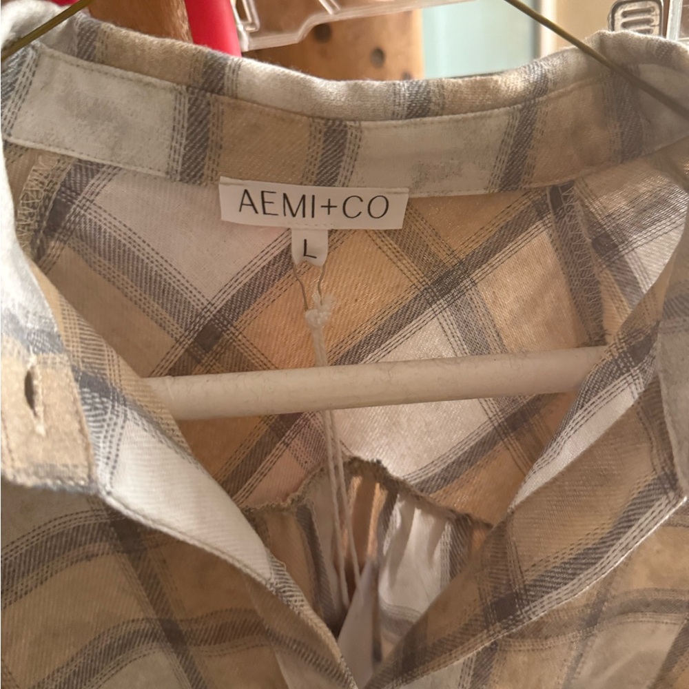Plaid Button-Up Shirt - Picture 2 of 3